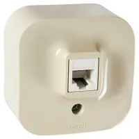 Розетка компьютерная RJ45 Cat.5 Legrand QUTEO, слоновая кость, 782254