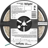 Светодиодная лента Navigator IP20 12V 14.4Вт/м 6000К NLS-5050СW60 R5 СД (5м), 71768