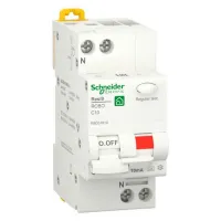 Дифавтомат Schneider Electric Resi9 1P+N 10А ( C ) 6 кА, 10 мА ( A ), R9D51610