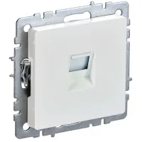 Розетка компьютерная IEK BRITE RJ45 кат.5E РК10-БрЖ жемчуг, BR-K10-1-K36