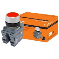 Кнопка MP1-20R в сборе d22мм 1з+1р красная TDM