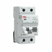 Дифавтомат EKF AVERES 1P+N 20А (B) 6 кА, 30 мА ( AC ), rcbo6-1pn-20B-30-ac-av