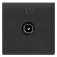 Розетка TV ABB ZENIT, одиночная, скрытый монтаж, антрацит, 2CLA225070N1801