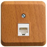 Розетка компьютерная RJ45 Cat.5 Schneider Electric ЭТЮД, бук, KOMA-001T