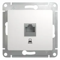 Розетка компьютерная 1xRJ45 Cat.5 Schneider Electric GLOSSA, белый, GSL000181K