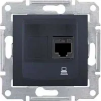 Розетка компьютерная RJ45 Cat.5 Schneider Electric SEDNA, графит, SDN4500170