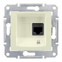 Розетка компьютерная 1xRJ45 Cat.5 Schneider Electric SEDNA, бежевый, SDN4300147