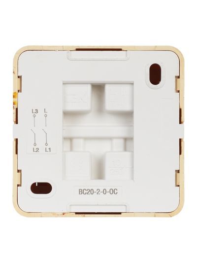 OKTAVA Выключатель 2-клавишный для открытой установки 10А ВС20-2-0-ОС сосна GENERICA