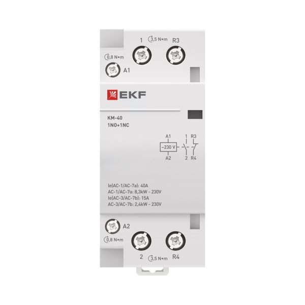 Контактор модульный КМ 40А NО+NC (2 мод.) EKF PROxima