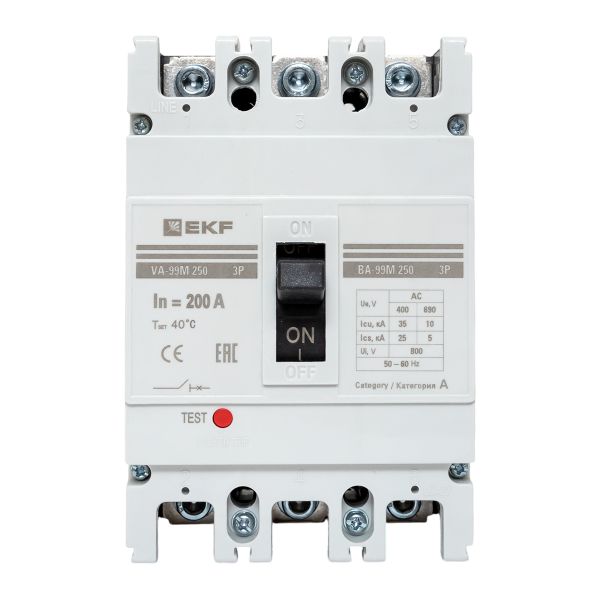 Выключатель автоматический ВА-99М 250/200А 3P 35кА EKF