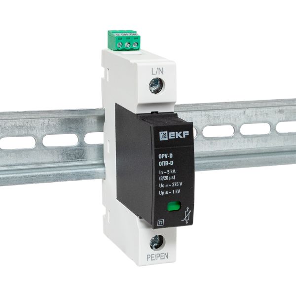 Ограничитель импульсных напряжений ОПВ-D/1P In 5кА 275В с сигн. EKF PROxima