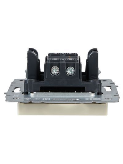 BRITE Выключатель 1-клавишный проходной 10А ВС10-1-6-БрКр бежевый IEK