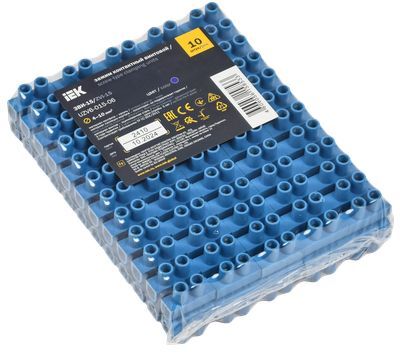 Зажим контактный винтовой ЗВИ-15 н/г 4,0-10мм2 12пар синий IEK