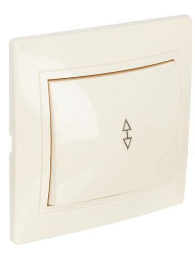 KVARTA Выключатель 1-клавишный прох 10А ВСп10-1-0-ККм кремовый GENERICA