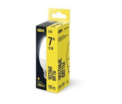 Лампа светодиодная C35 свеча 7Вт 230В 3000К E14 IEK