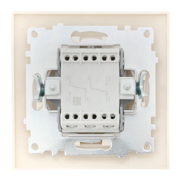 Валенсия выключатель 2-кл. 10А кремовый проходной EKF PROxima
