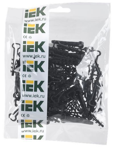 Дюбель хомут 5х8мм нейлон черный (100шт) IEK