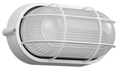 Светильник НПП1402 овал с решеткой 60Вт IP54 белый IEK