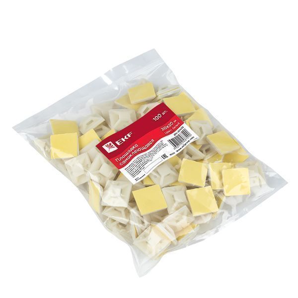 Площадка самоклеящаяся (20x20мм.) белая (100шт.) EKF PROxima