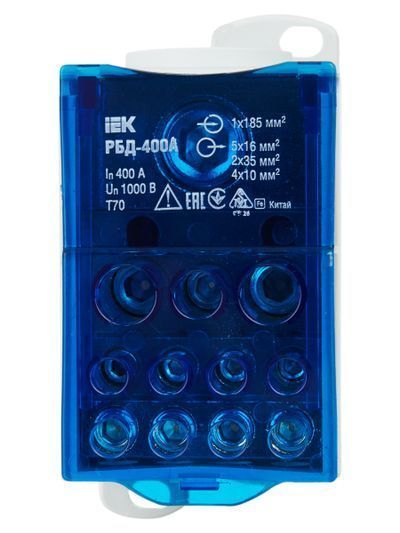 Блок распределительный РБД-400А на DIN-рейку IEK