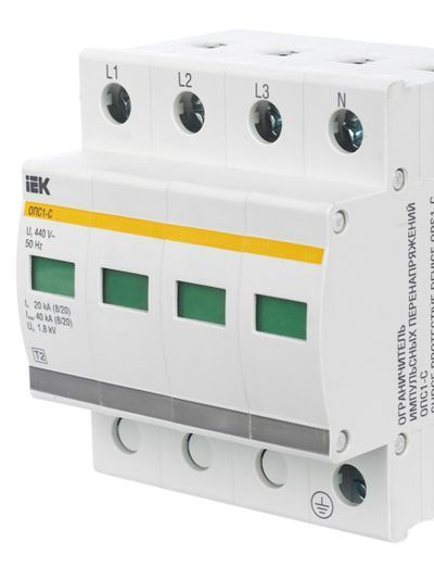KARAT Ограничитель импульсного перенапряжения ОПС1-C 4P In=20кА Un=400В Im=40кА IEK