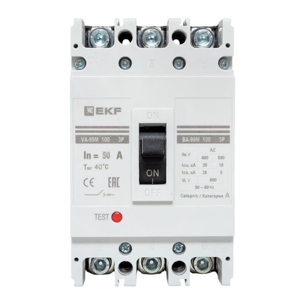 Выключатель автоматический ВА-99М 100/50А 3P 35кА EKF