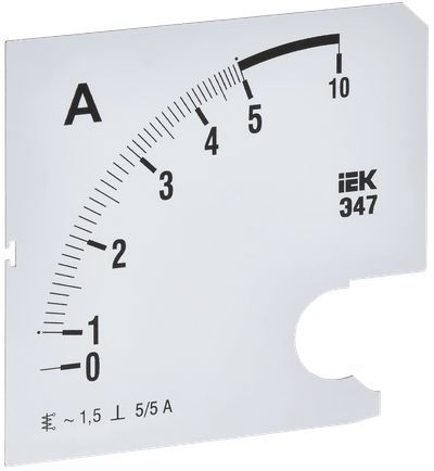 Шкала сменная для амперметра Э47 5/5А класс точности 1,5 96х96мм IEK