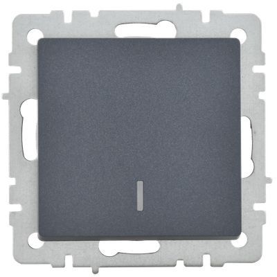 BRITE Выключатель 1-клавишный с индикацией 10А ВС10-1-1-БрМ маренго IEK