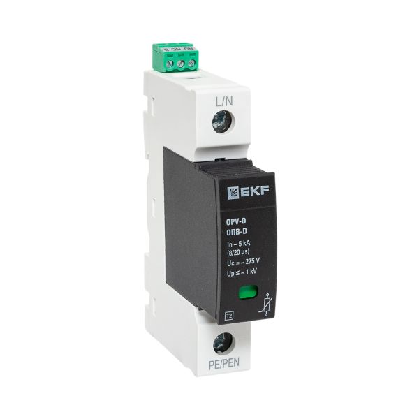 Ограничитель импульсных напряжений ОПВ-D/1P In 5кА 275В с сигн. EKF PROxima