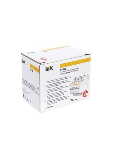 KARAT Ограничитель импульсного перенапряжения ОПС1-C 3P In=20кА Un=400В Im=40кА IEK