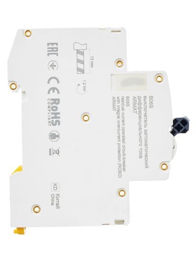 ARMAT Автоматический выключатель дифференциального тока B06S 1P+NP C6 30мА тип AC (18мм) IEK