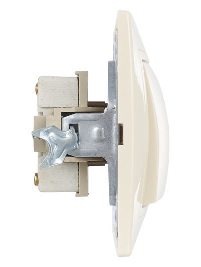 KVARTA Выключатель 2-клавишный 10А кер. ВС10-2-0-Км кремовый GENERICA