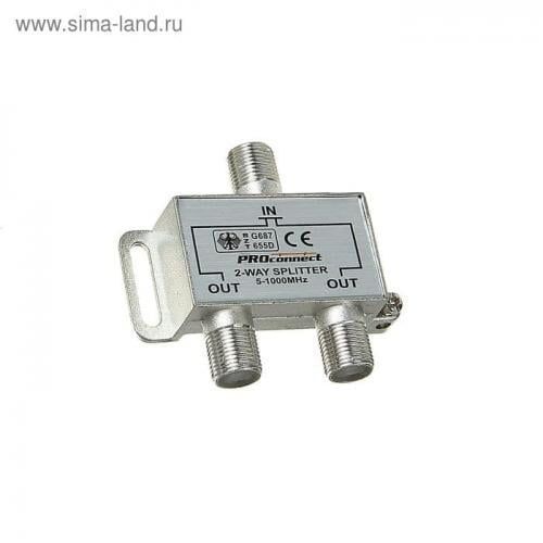 Делитель на 2TV F разъём 5-1000 МГц  PROCONNECT  05-6021