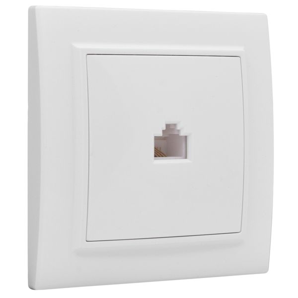 Минск Розетка RJ-45 1-местная СП белая EKF Basic