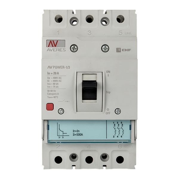 Автоматический выключатель AV POWER-1/3 20А 35kA TR EKF AVERES
