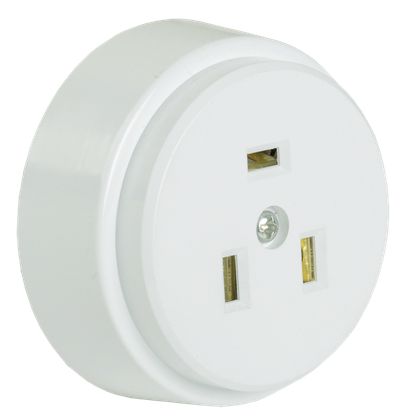 РПпл10-01-Ст Розетка разборная для плиты с заземлением открытая установка 32А белая IEK