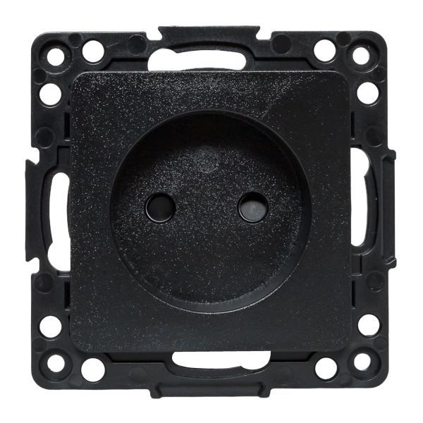 Стокгольм Механизм Розетки 1-местной б/з 10 А автоматические клеммы черный с защ. штор. EKF PROxima