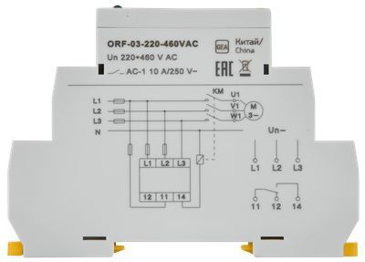 Реле контроля фаз ORF-03 трехфазное 220-460В AC IEK