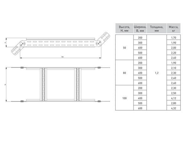 Угол вертикальный шарнирный для лестничного лотка 100x200 мм EKF