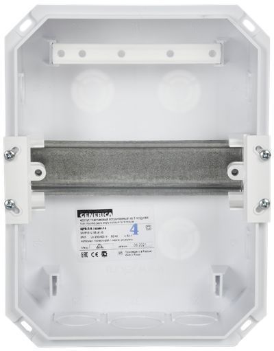 Корпус пластиковый ЩРВ-П-6 черная прозрачная дверь IP41 GENERICA