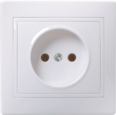 KVARTA Розетка 1-местная без заземления без защитных шторок 10А РС10-2-КБ белый GENERICA