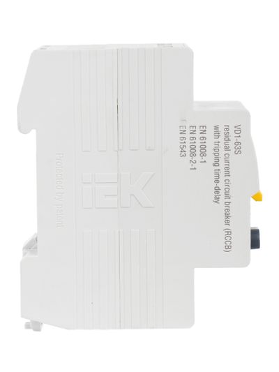 Выключатель дифференциальный (УЗО) ВД1-63S 2Р 50А 300мА IEK