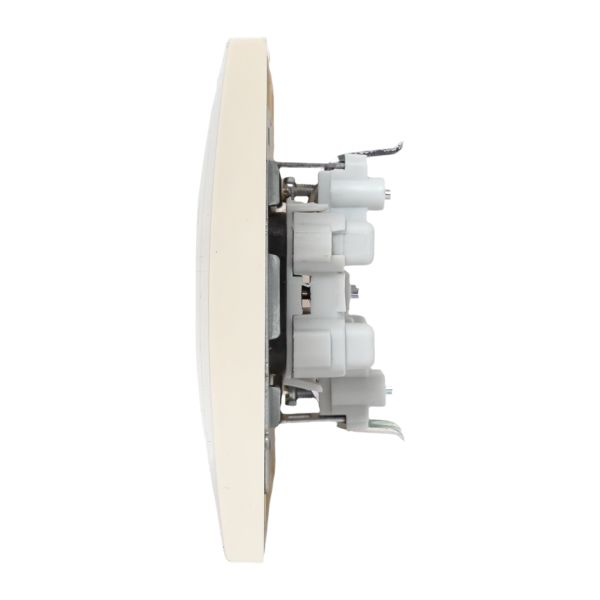 Валенсия розетка 2-местная б/з 10А кремовая с защ. штор. EKF PROxima