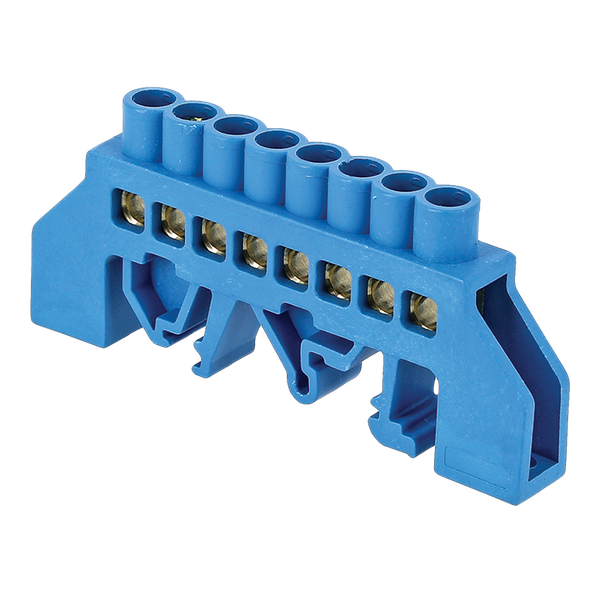 Шина "0" N (6x9мм) 12 отверстий латунь синий нейлоновый корпус комбинированный EKF PROxima