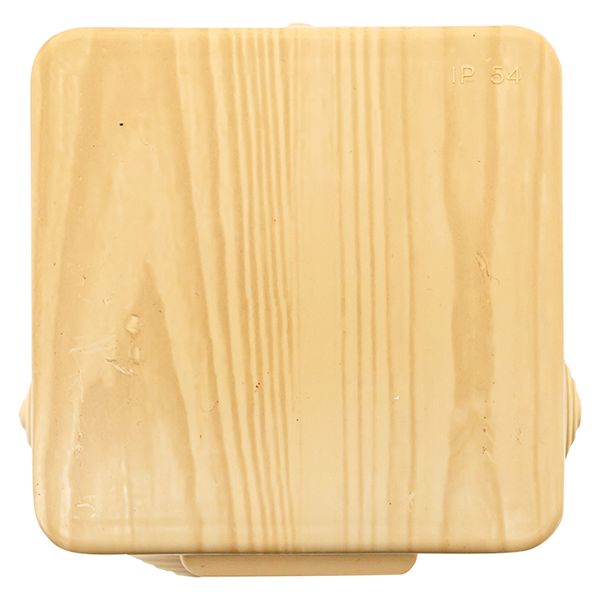 Коробка распределительная КМР-030-031 с крышкой (80x80x50) 7 мембранных вводов светлое дерево IP54 EKF PROxima