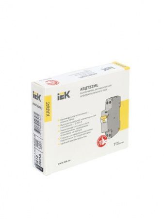 Выключатель автоматический дифференциального тока АВДТ32ML тип A В16 30мА KARAT IEK