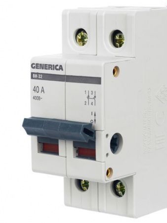 Выключатель нагрузки (мини-рубильник) ВН-32 2Р 40А GENERICA