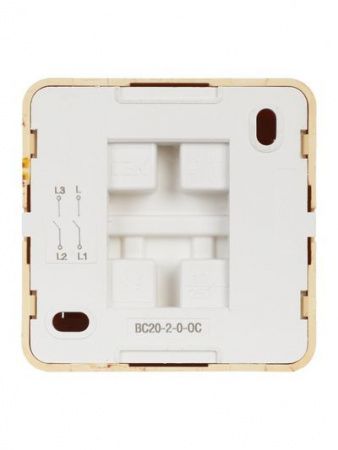 OKTAVA Выключатель 2-клавишный для открытой установки 10А ВС20-2-0-ОС сосна GENERICA