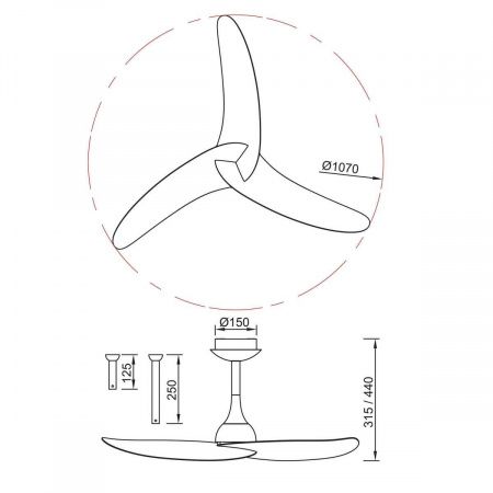 Люстра-вентилятор Mantra IPANEMA III 9041