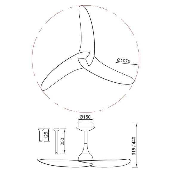 Люстра-вентилятор Mantra IPANEMA III 9040